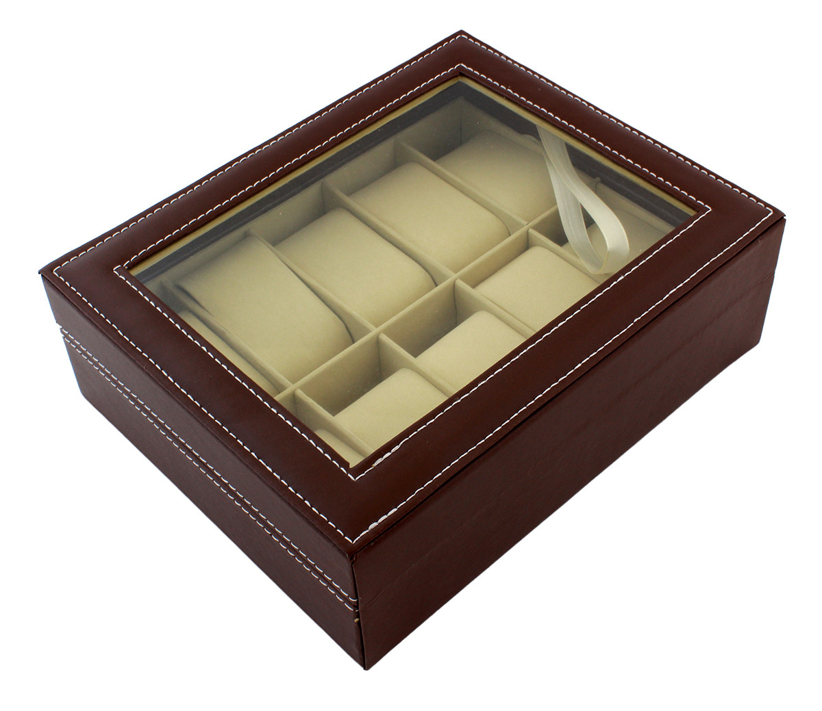 Коробка шкатулка для хранения на 10 часов коричневая SiPL - фото 3 - id-p163025414