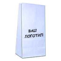 Крафт-пакет белый 80 г/м2 с прямоугольным дном и ВАШИМ ЛОГОТИПОМ от 100 шт. 320*180*350