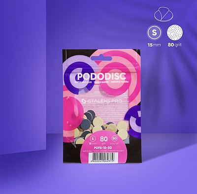 Сменные Файлы для педикюрного диска PODODISC STALEKS PRO S 80 грит (50 шт)