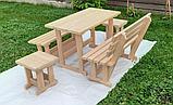 Набор мебели "Банный Шик" (стол, 2 скамейки, 2 табурета), фото 4