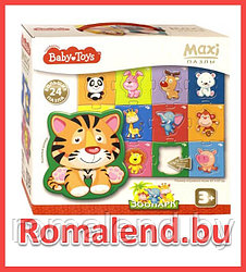 Пазлы макси контурные "Зоопарк" BABY TOYS (24 эл), 02508