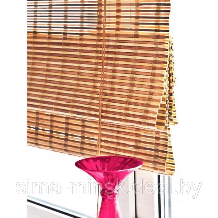Римские штора из бамбука, 60х160 см, цвет микс