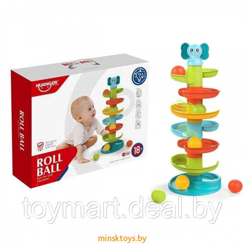 Развивающая игрушка - башня с шариками Roll Ball, Huanger HE0293