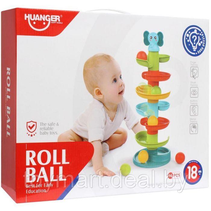Развивающая игрушка - башня с шариками Roll Ball, Huanger HE0293 - фото 5 - id-p163104794