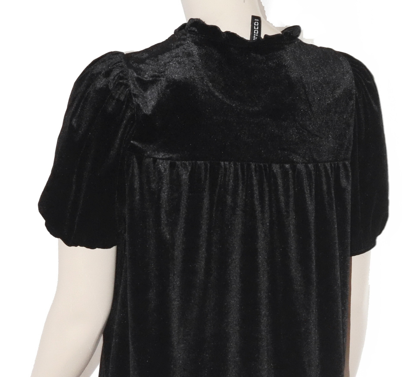 Платье мини H&M черное велюровое на размер S - фото 6 - id-p163149424