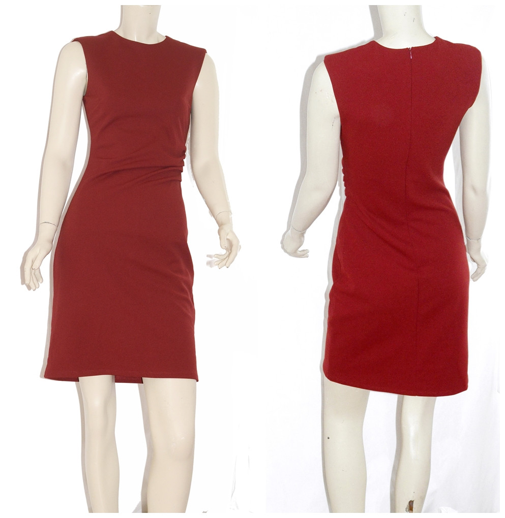 Платье H&M приталенное на размер S бордовое - фото 1 - id-p163149575