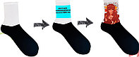 Носки для сублимационной печати, подошва черный цвет, хлопок, с пяткой
