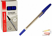 Ручка шариковая Luxor Ranger, 0,8 мм., прозрачный корпус, синяя, арт.1202
