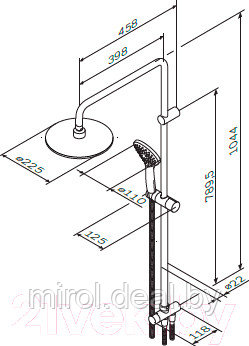 Душевая система AM.PM Gem F0790000 - фото 8 - id-p163157205