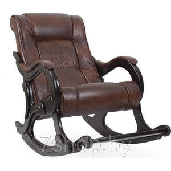 Кресло-качалка Импэкс Модель 77 венге, обивка Antik crocodile - фото 1 - id-p163158560