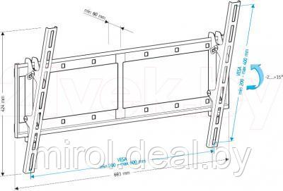 Кронштейн для телевизора Holder LCD-T6606-B - фото 3 - id-p163157961