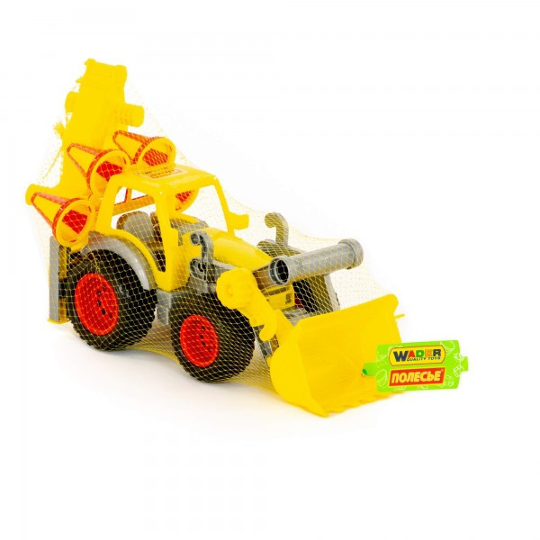 Детская игрушка трактор-погрузчик с ковшом "КонсТрак" (в сеточке) арт. 0377 Полесье - фото 5 - id-p163167410