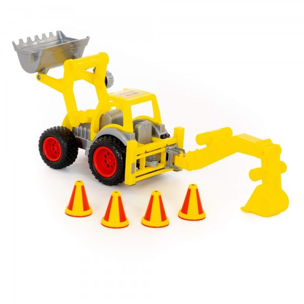Детская игрушка трактор-погрузчик с ковшом "КонсТрак" (в сеточке) арт. 0377 Полесье - фото 7 - id-p163167410