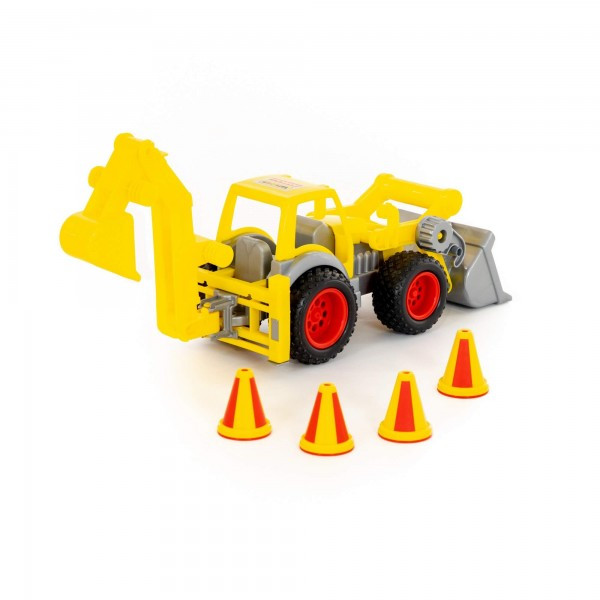Детская игрушка трактор-погрузчик с ковшом "КонсТрак" (в сеточке) арт. 0377 Полесье - фото 8 - id-p163167410