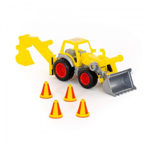 Детская игрушка трактор-погрузчик с ковшом "КонсТрак" (в сеточке) арт. 0377 Полесье - фото 9 - id-p163167410