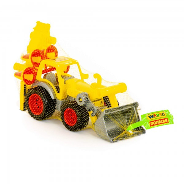 Детская игрушка трактор-погрузчик с ковшом "КонсТрак" (в сеточке) арт. 0377 Полесье - фото 10 - id-p163167410