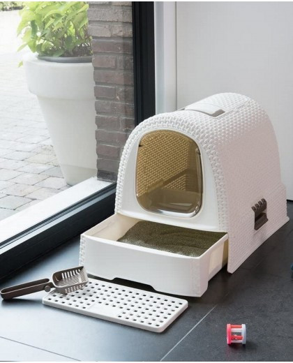 Туалет для кошек CAT LITTER BOX Белый - фото 6 - id-p99511398