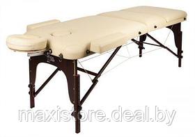 Массажный стол Atlas Sport 70 см XXL PRO (с memory foam) складной 3-с деревянный (бежевый)