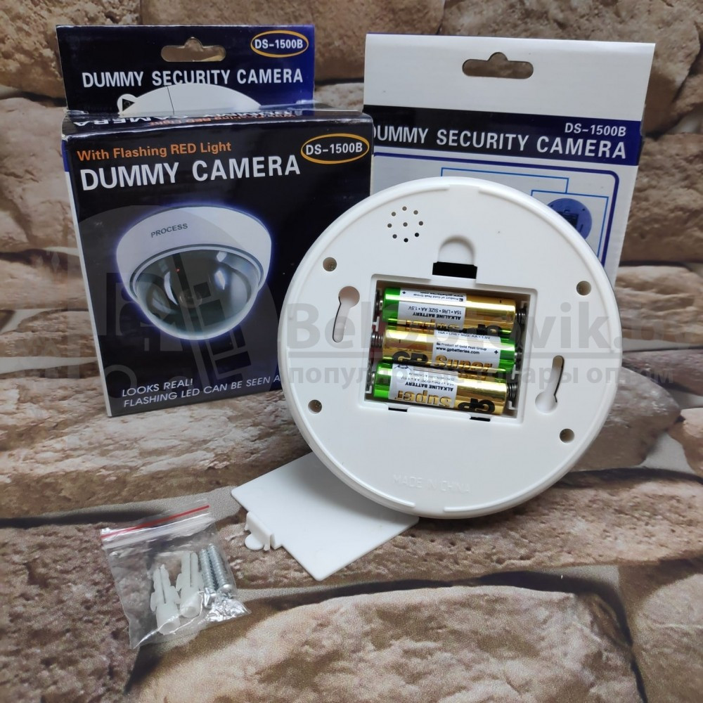 Муляж камеры видеонаблюдения Security Camera с мигающим красным светодиодом - фото 5 - id-p109393396