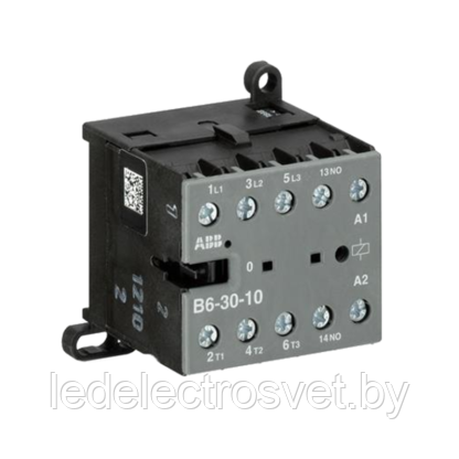 Мини-контактор B6-30-10-01, 24VAC, Uк=24VAC, 9А (20A по AC-1), 1NO всп. контакт - фото 1 - id-p163253672