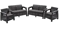 Набор пластиковой мебели Corfu Rest SET, графит
