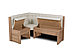 Кухонный угловой диван Квадро Дуб сонома/милк, фото 2