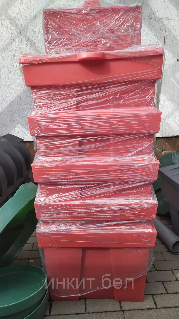 Пластиковый ящик для песка и соли 75 литров, красный. Цена с НДС - фото 4 - id-p163258959