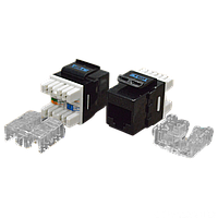 Модуль Keystone RJ45, Cat.6, UTP, 180 градусов, черный с заглушкой в комплекте