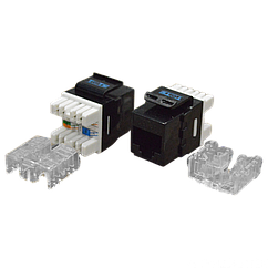 Модуль Keystone RJ45, Cat.6, UTP, 180 градусов, черный с заглушкой в комплекте