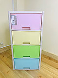 Комод пластиковый Альтернатива Колорит цветной 4-х секционный, фото 2