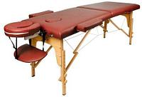 Массажный стол Atlas Sport складной 2-с деревянный 70 см (бургунди)
