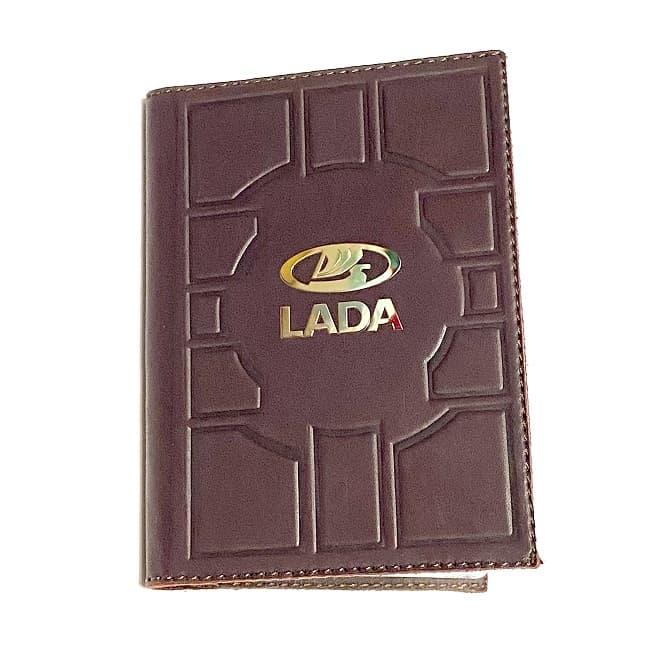 Обложка на автодокументы «LADA» кожаная - фото 1 - id-p163309134