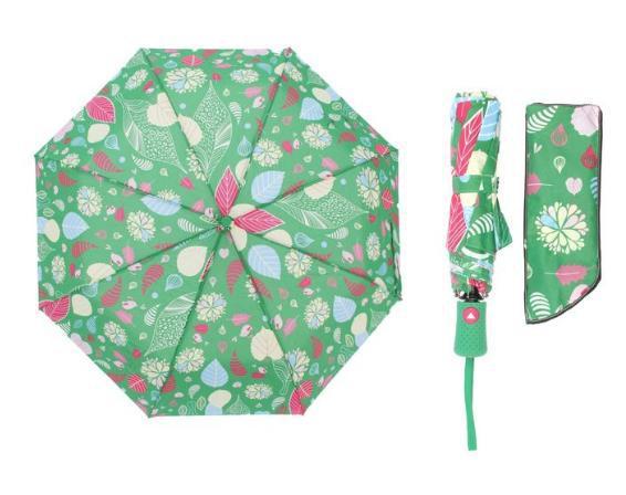 Зонт полуавтомат, R=55см, цвет зелёный - фото 1 - id-p163312649