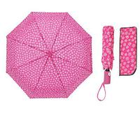 Зонт полуавтомат, R=55см, цвет розовый