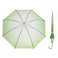 Зонт полуавтоматический "Градиент", трость, R=46см, цвет зелёный