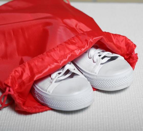 Мешок для обуви на шнурке, 1 отдел, цвет красный - фото 3 - id-p163312750