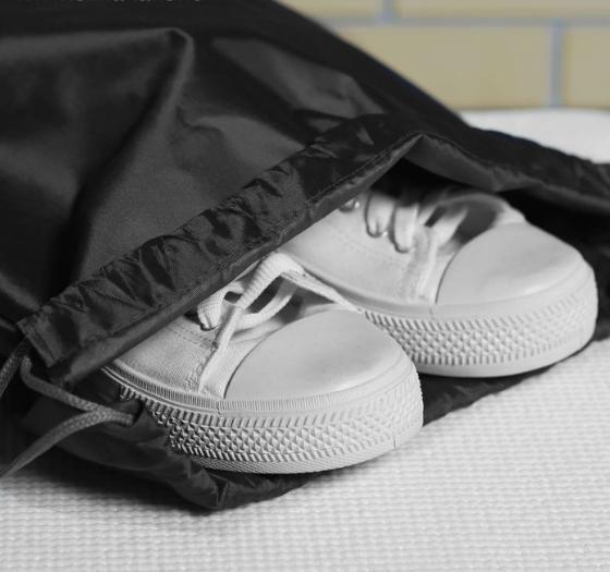 Мешок для обуви на шнурке, 1 отдел, цвет чёрный - фото 3 - id-p163312752