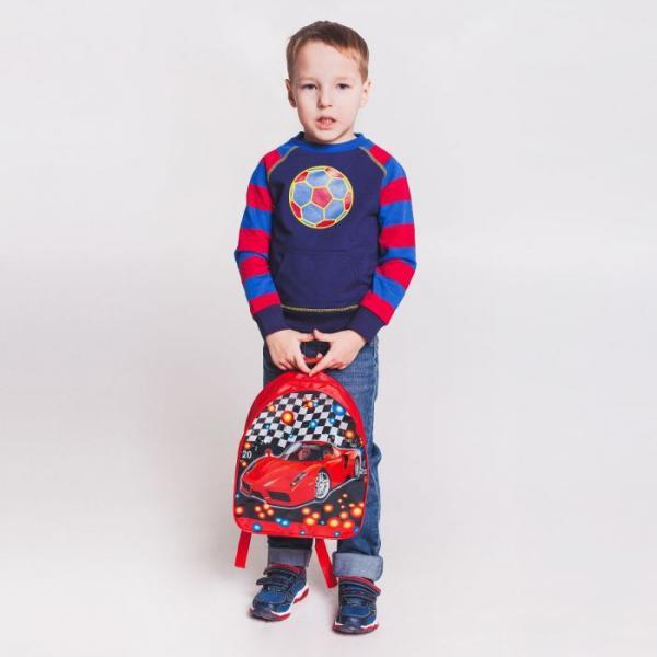 Рюкзак детский на молнии "Авто", 1 отдел, красный - фото 4 - id-p163312849