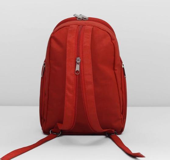 Рюкзак молодёжный на молнии, 1 отдел, 2 наружных кармана, оранжевый - фото 3 - id-p163312871