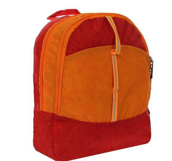 Рюкзак молодёжный на молнии, 2 отдела, красный/оранжевый - фото 2 - id-p163312881