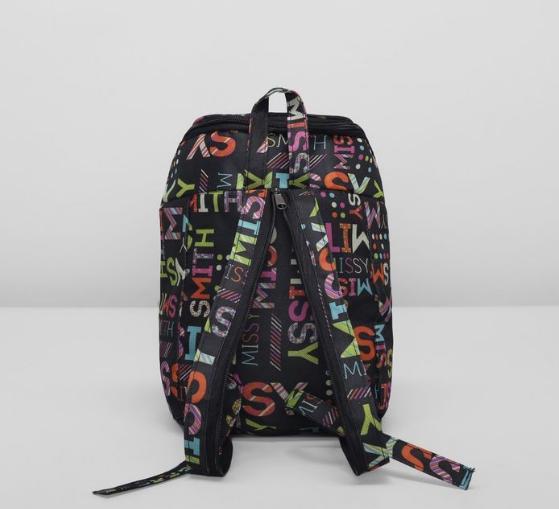 Рюкзак на молнии, 1 отдел, наружный карман, цвет чёрный/разноцветный - фото 4 - id-p163312887