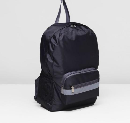 Рюкзак-трансформер на молнии, наружный карман, цвет чёрный - фото 2 - id-p163312889