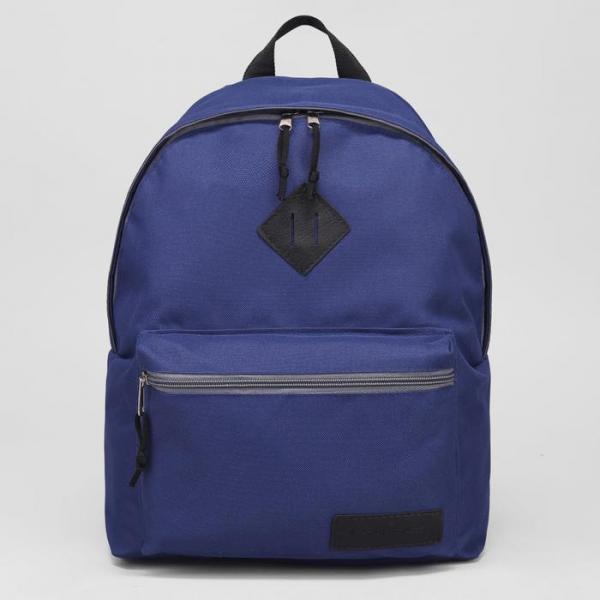 Рюкзак молодёжный на молнии, 1 отдел, наружный карман, цвет синий/серый - фото 2 - id-p163312930