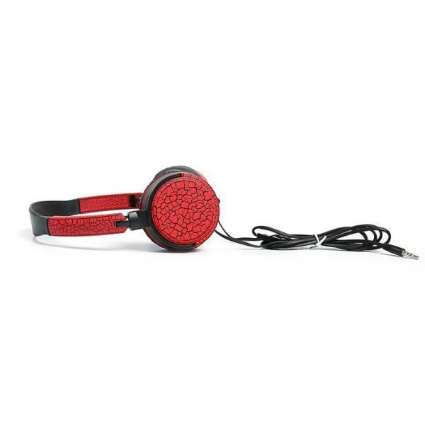 Наушники накладные LuazON LV-150, микрофон на проводе, красно/черные - фото 3 - id-p163313022