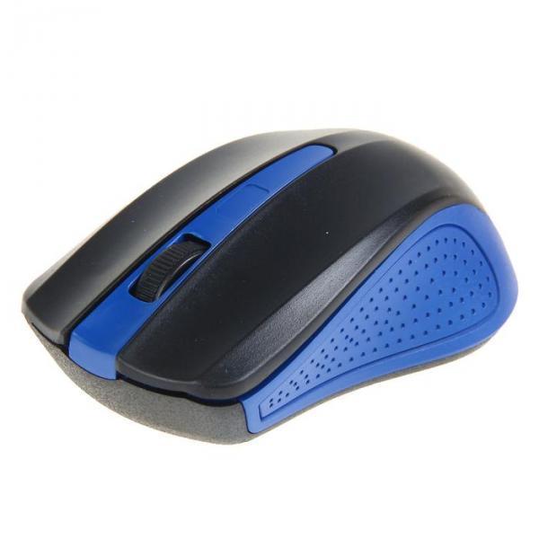 Мышь Ritmix RMW-555, беспроводная, оптическая, 1000 dpi, USB, синяя - фото 2 - id-p163313027
