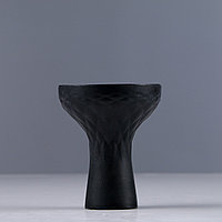 Чаша для кальяна силиконовая, фанел, черная, 8х8х9.5 см