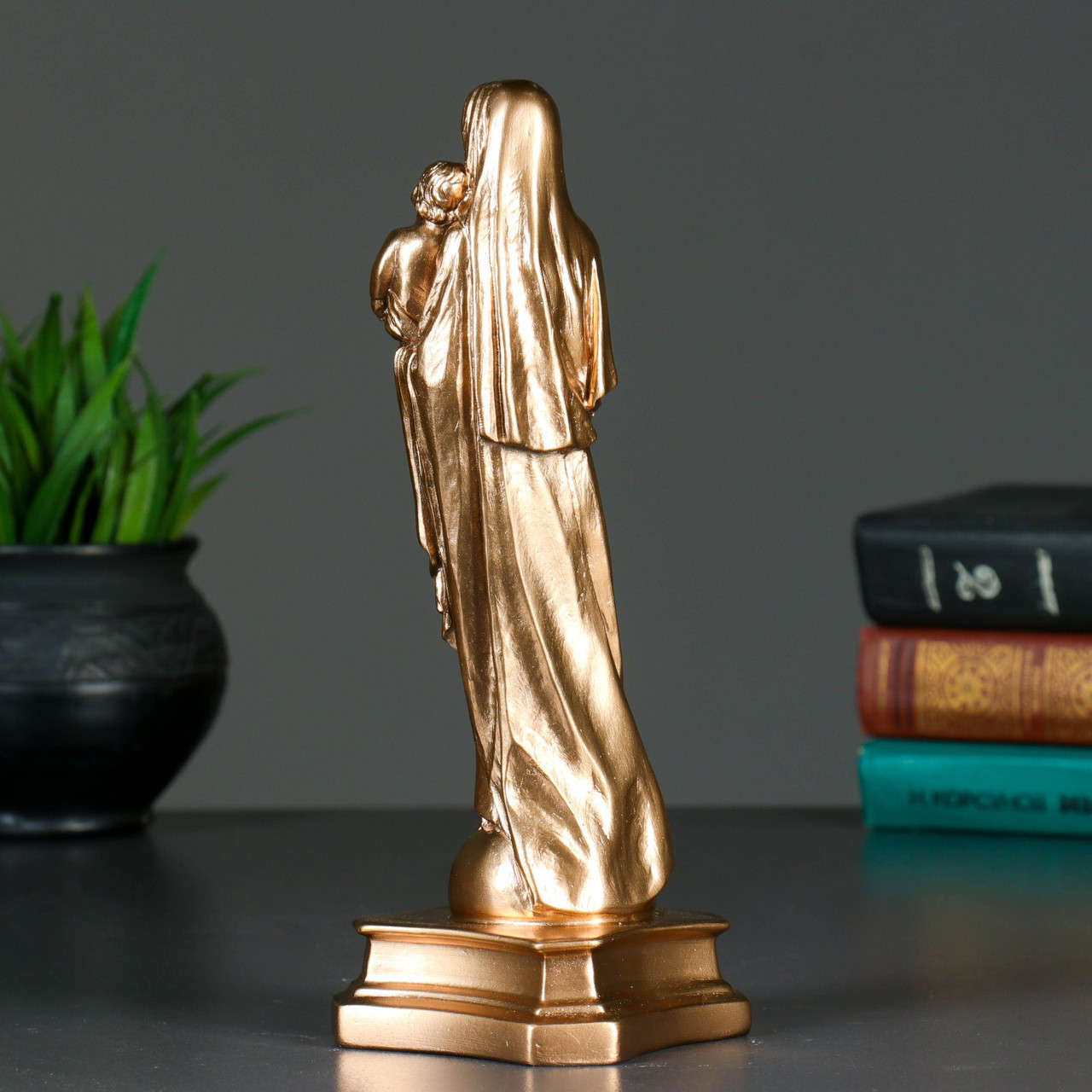 Фигура "Дева Мария с младенцем" бронза,золото 25 см - фото 3 - id-p163314026