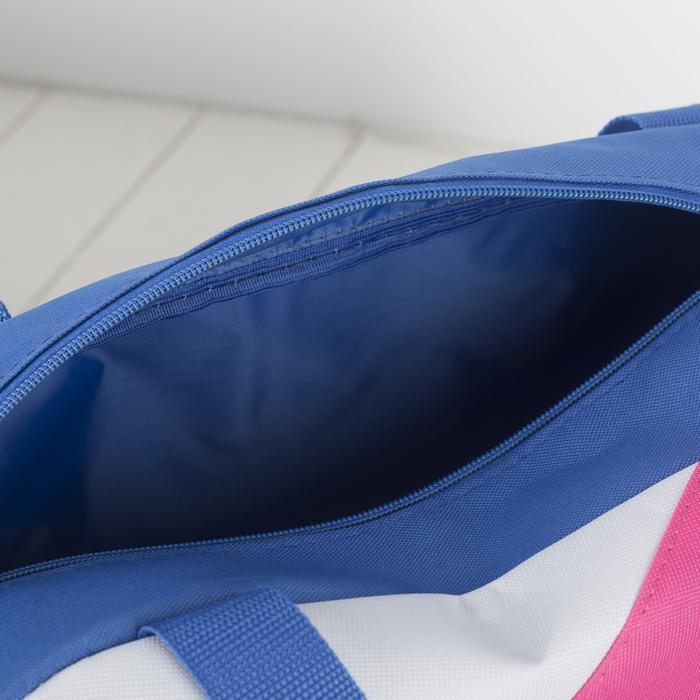 Сумка спортивная, отдел на молнии, наружный карман, цвет голубой/розовый/белый - фото 3 - id-p163314048