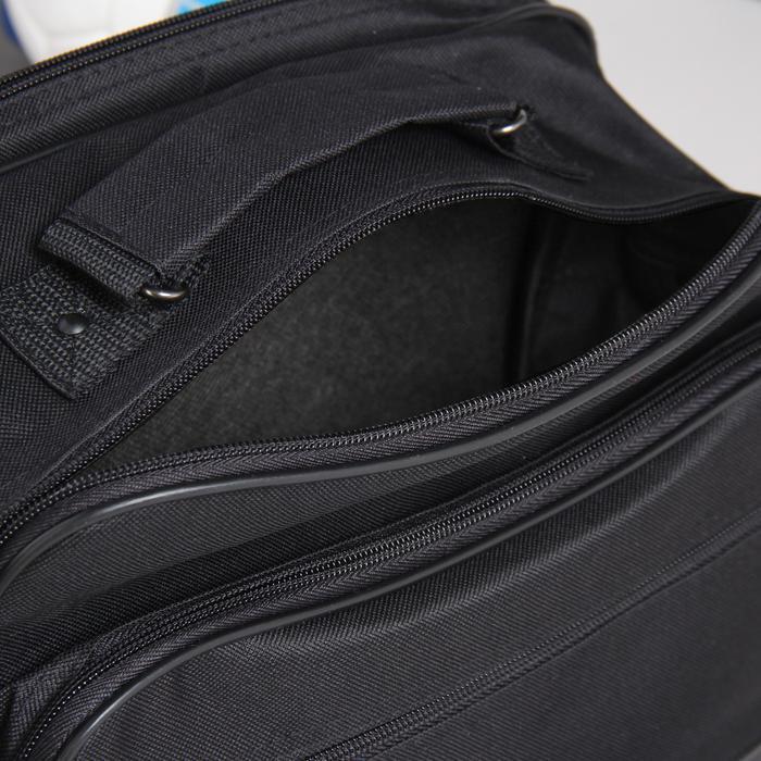 Сумка мужская, 2 отдела на молнии, 2 наружных кармана, цвет чёрный - фото 3 - id-p163314077