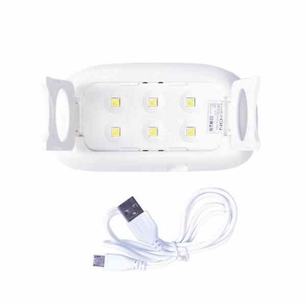 Лампа для гель-лака LuazON LUF-12, LED, 6 Вт, USB, компактная, 6 диодов, белая - фото 3 - id-p163313122